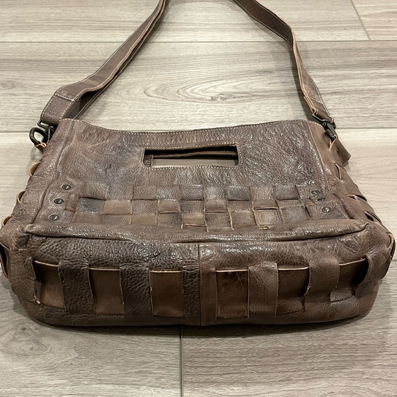 Bed Stu Orchid Studded Leather Satchel Purse/Bag - Picture 5 of 9